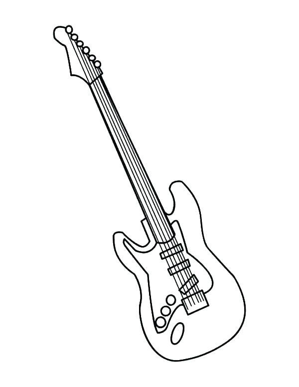 600x777 Electric Guitar Coloring Page Electric Guitar Coloring Pages Free