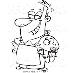 236x243 Vector Of A Cartoon Male Electrician Carrying A Drill
