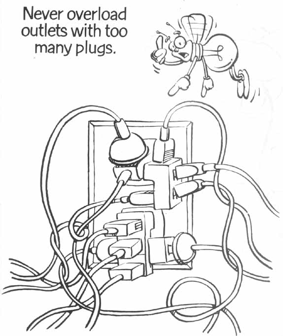 574x681 Electrical Safety Coloring Page