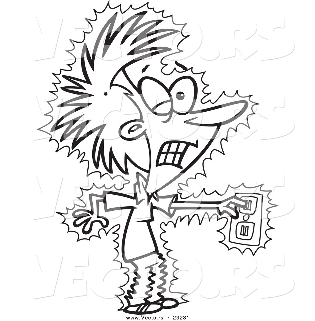1024x1044 Vector Of A Cartoon Woman Being Shocked