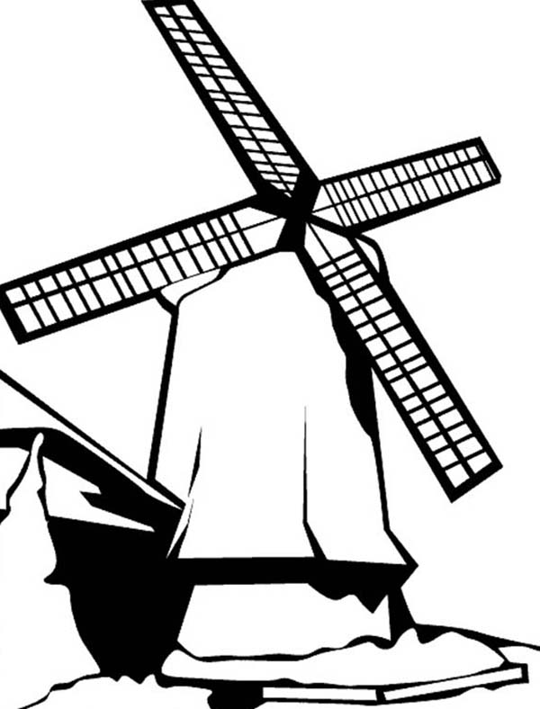 600x788 Windmills For Free Electricity Coloring Pages Batch Coloring
