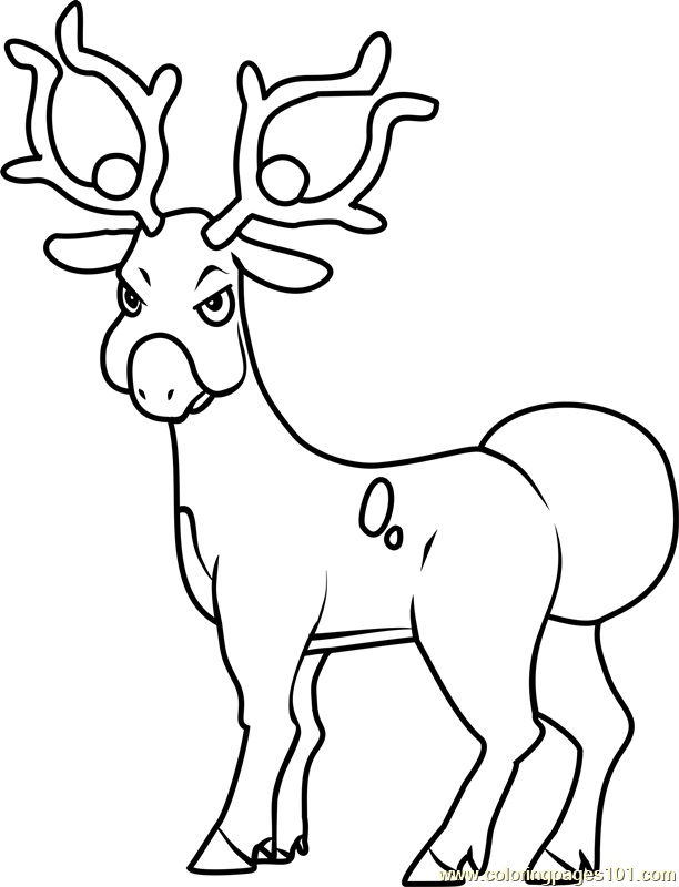 612x800 Stantler Pokemon Coloring Page
