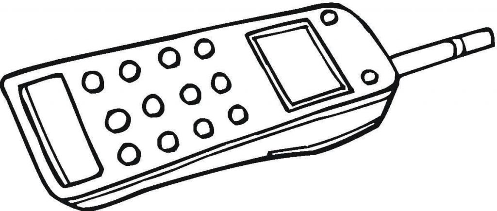 1024x435 Cell Phone Electronic Coloring Page
