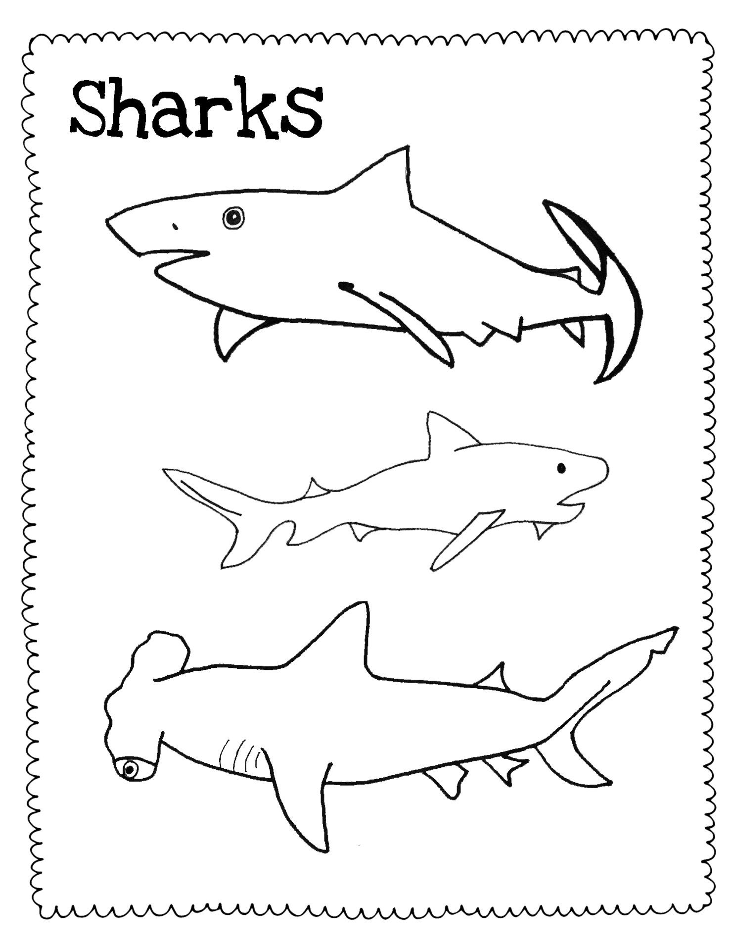 1480x1915 Watercolor Sharks And Free Shark Drawing Guidecoloring Pages