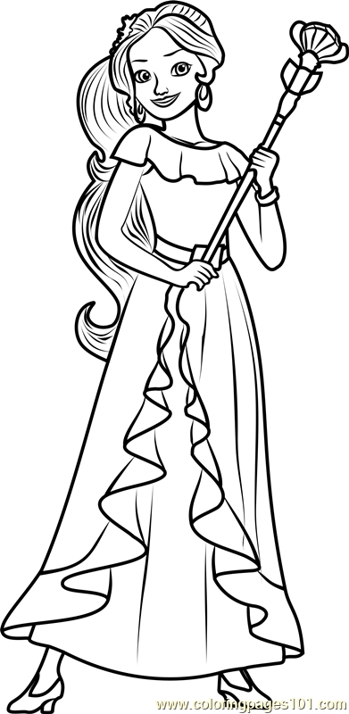 391x800 Elena Of Avalor Coloring Pages Free