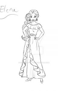 225x300 Modern Decoration Elena Of Avalor Coloring Pages Elena Of Avalor