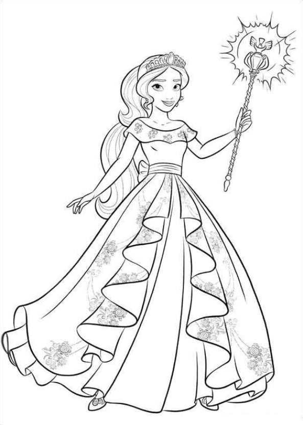 593x832 Elena Of Avalor Coloring Pages 27 Elena Of Avalor Coloring Pages