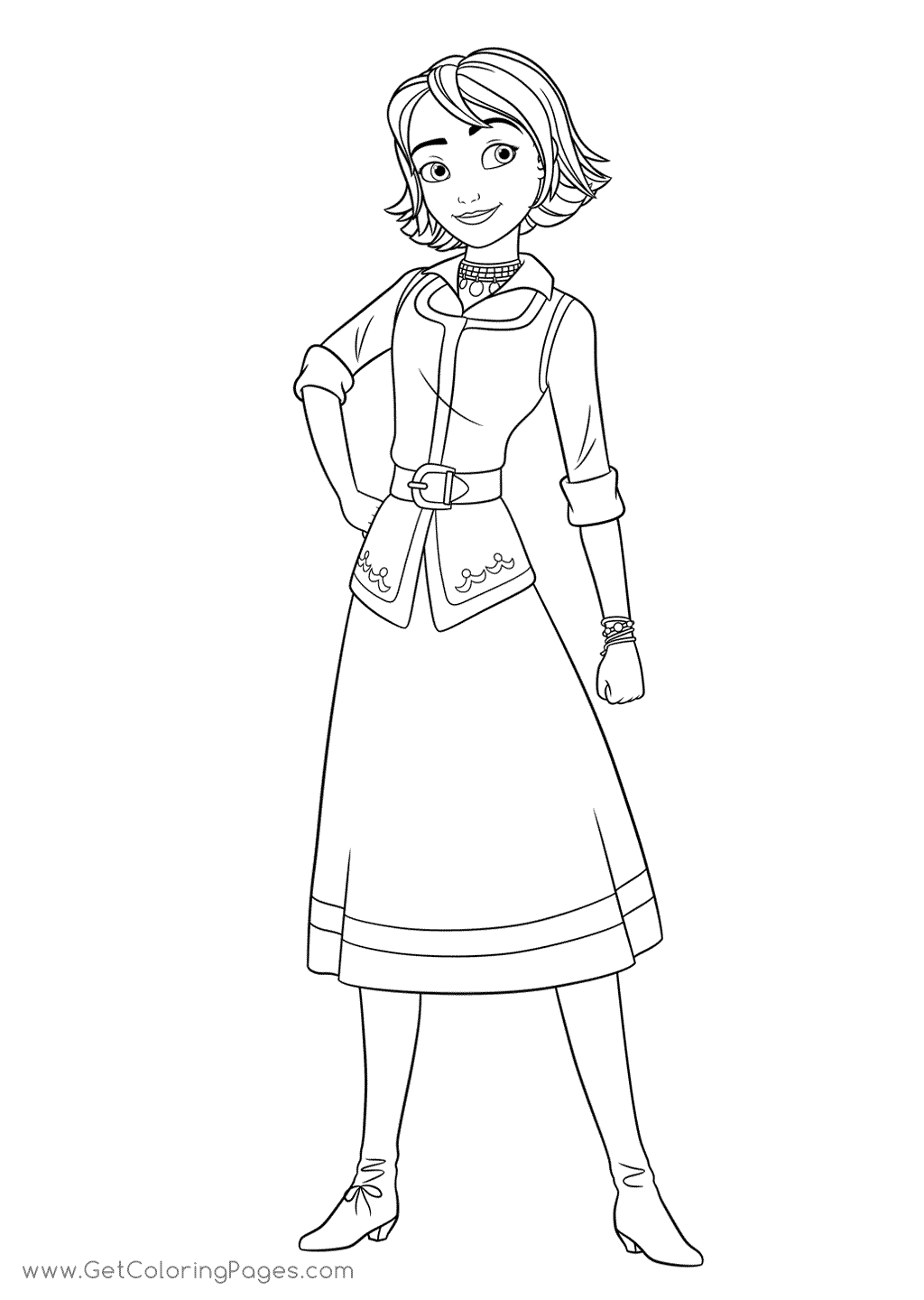 1024x1440 Naomi From Elena Of Avalor Coloring Page