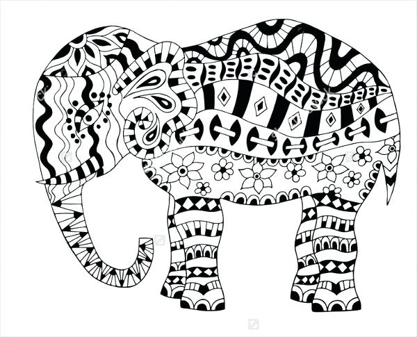 600x485 Elephant Coloring Pages Elephant Coloring Pages Odd Elephant