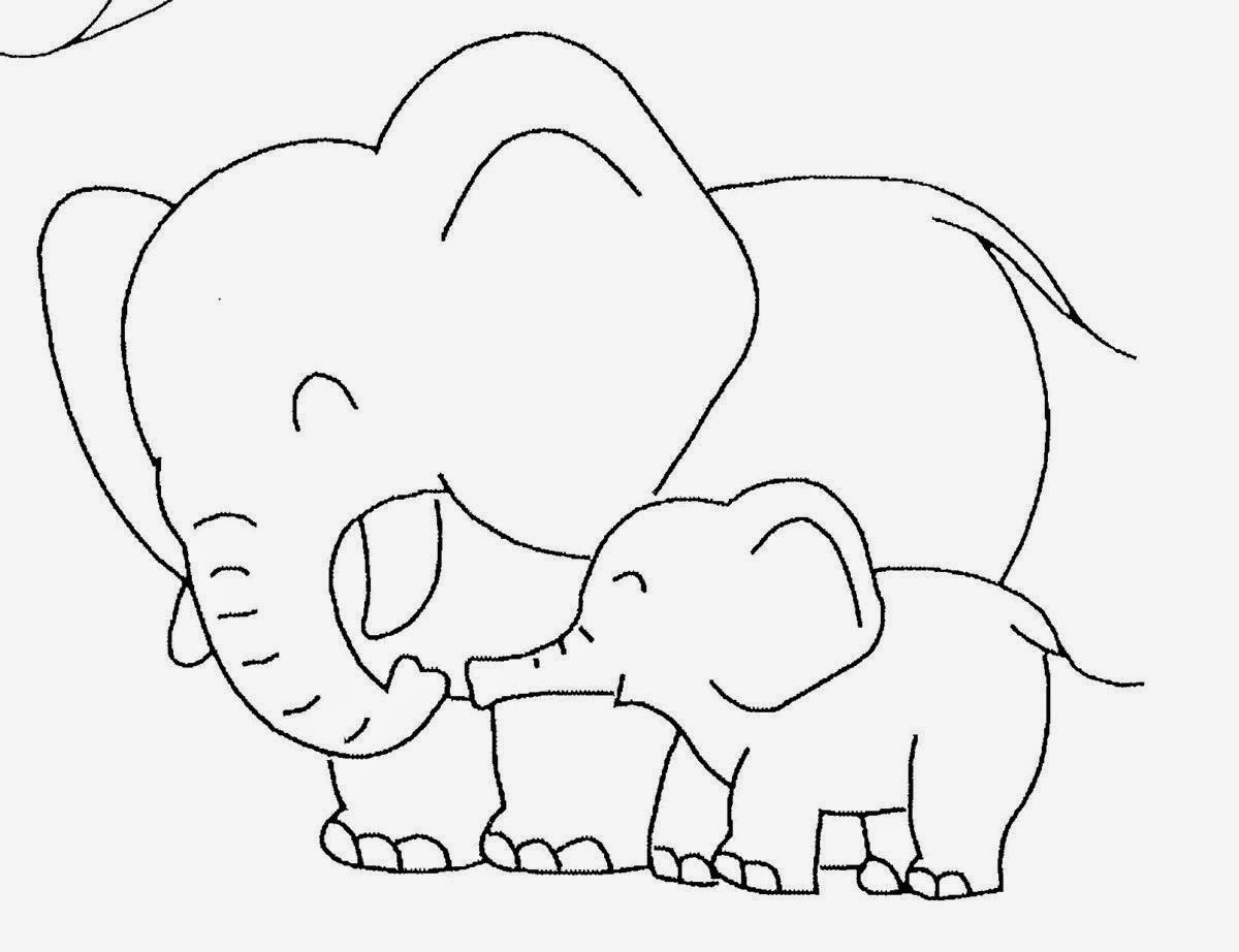 1200x922 In Cute Baby Elephant Coloring Pages