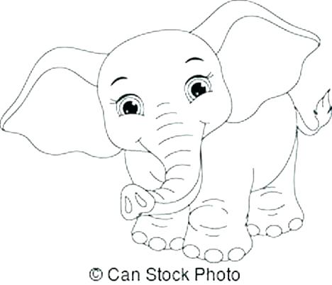 468x402 Baby Elephant Coloring Pages Cute Elephant Coloring Pages Baby