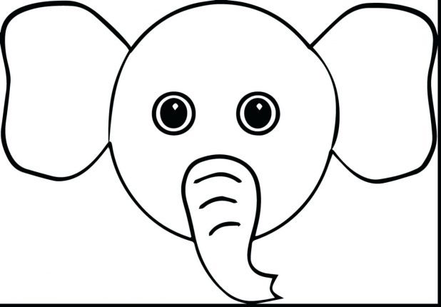 618x430 Elephant Coloring Pages For Preschool