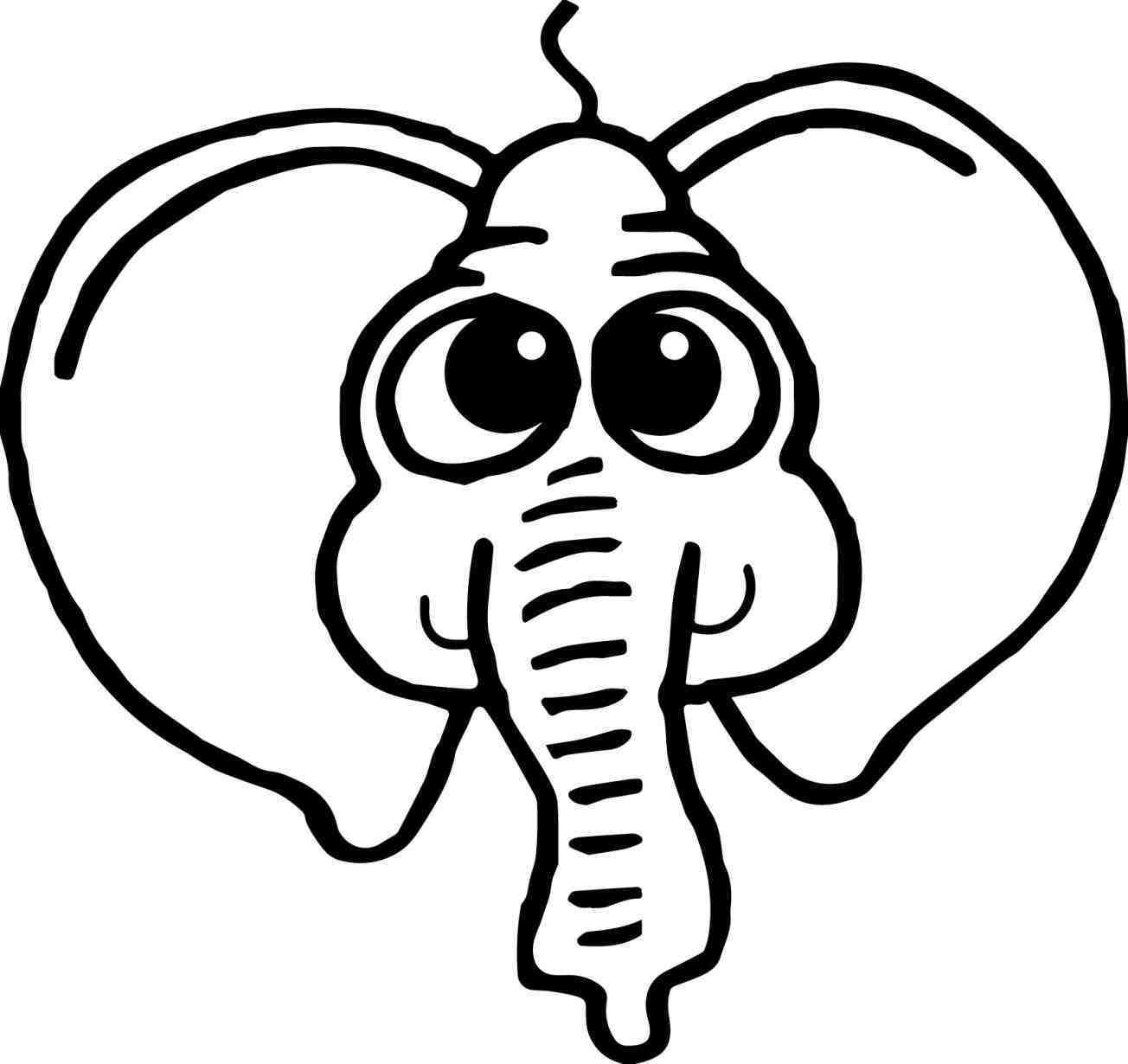 1304x1230 Elephant Face Coloring