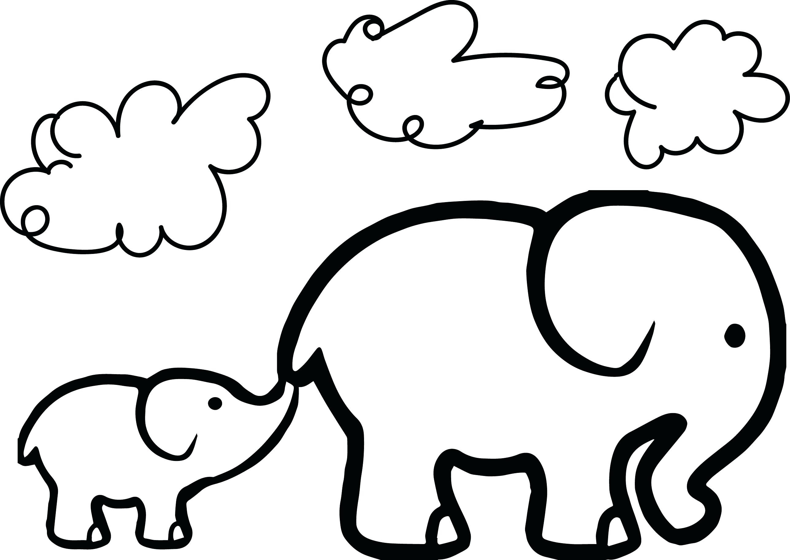 2576x1826 Elephant Head Adult Antistress Coloring Page Black White Hand