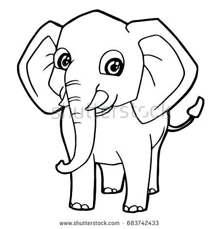 450x470 Cartoon Elephant Coloring Pages Elephant Head Coloring Page Top