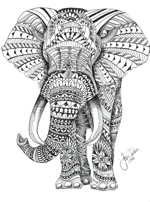 500x673 Adult Mandala Coloring Pages Elephant Elephant Coloring Pages Big