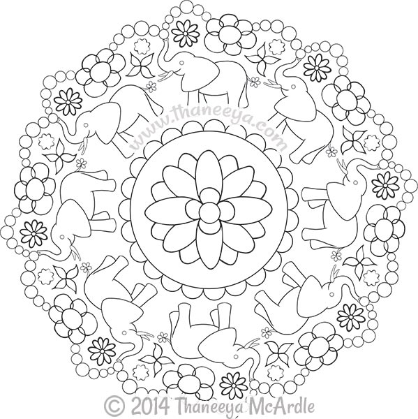 599x600 Nature Mandalas Coloring Book By Thaneeya Mcardle