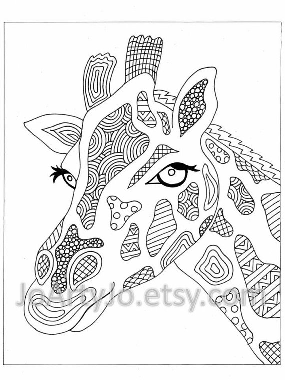 570x760 Zentangle Elephant Coloring Pages