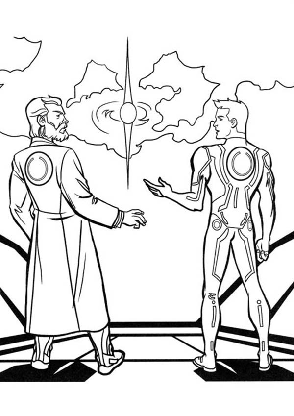 600x849 Tron Legacy Kevin And Sam Flynn Coloring Pages Tron Legacy Kevin