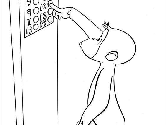 567x425 Elevator Coloring Page Curious George 23 Coloring Page Free
