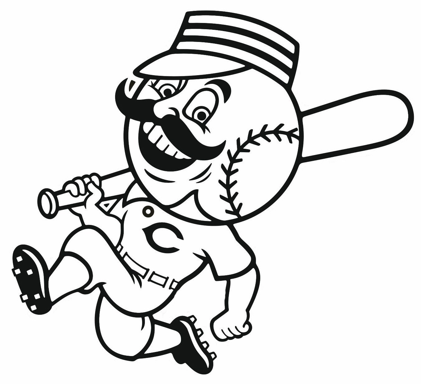 1354x1236 Cincinnati Reds Baseball Coloring Pages