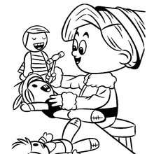 220x220 Christmas Girl Elf Coloring Pages