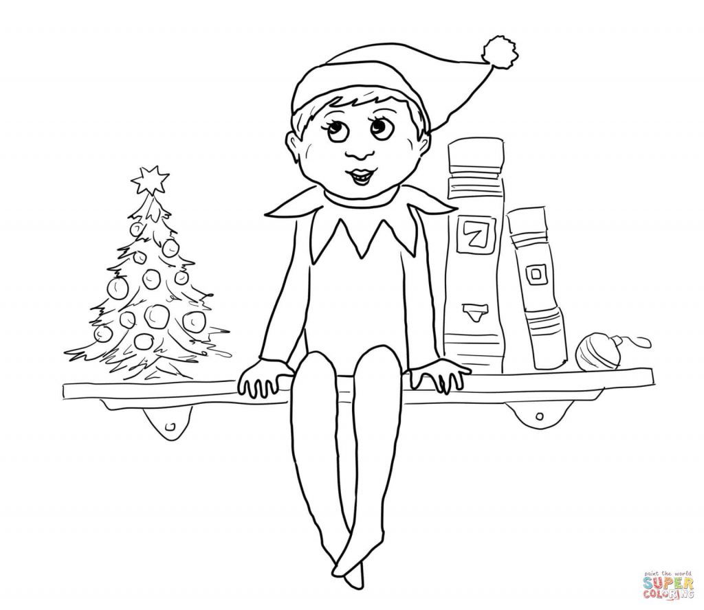 1024x888 Elf On A Shelf Coloring Pages Free