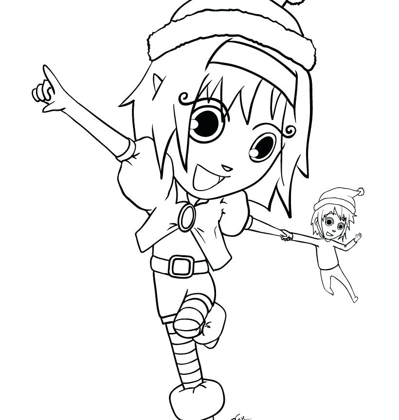 820x864 Coloring Pages To Print Girl Elf On The Shelf Free Page Sheets Out