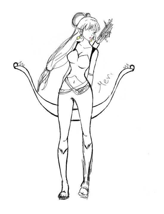 Elf Girl Coloring Page