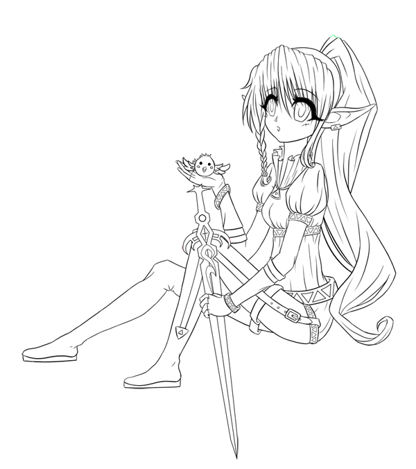 600x676 Elf Warrior