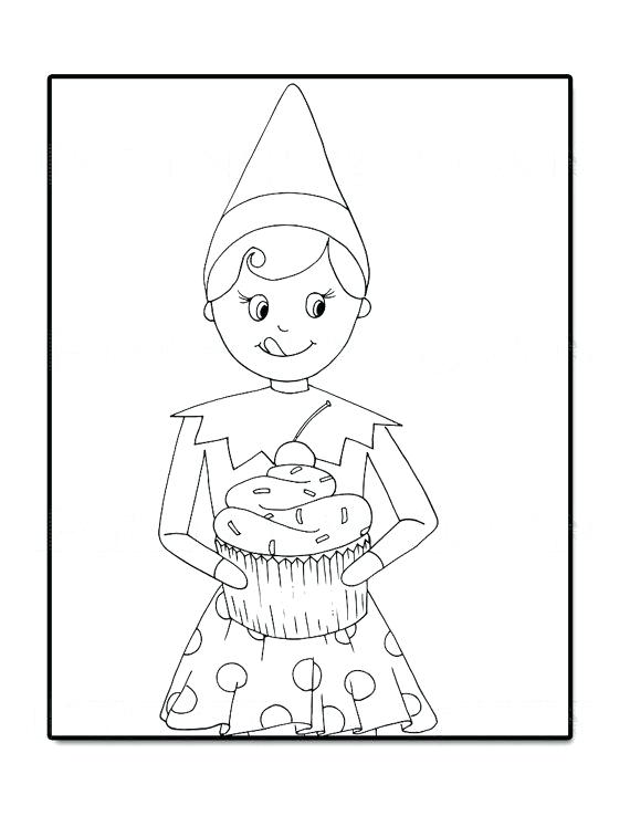 570x738 Girl Elf On The Shelf Coloring Pages 2328533