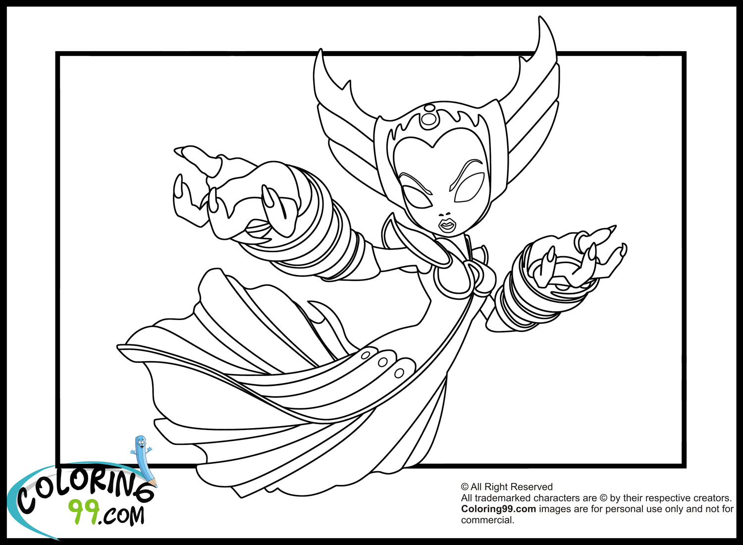 1500x1100 Suddenly Skylanders Stealth Elf Coloring Pages