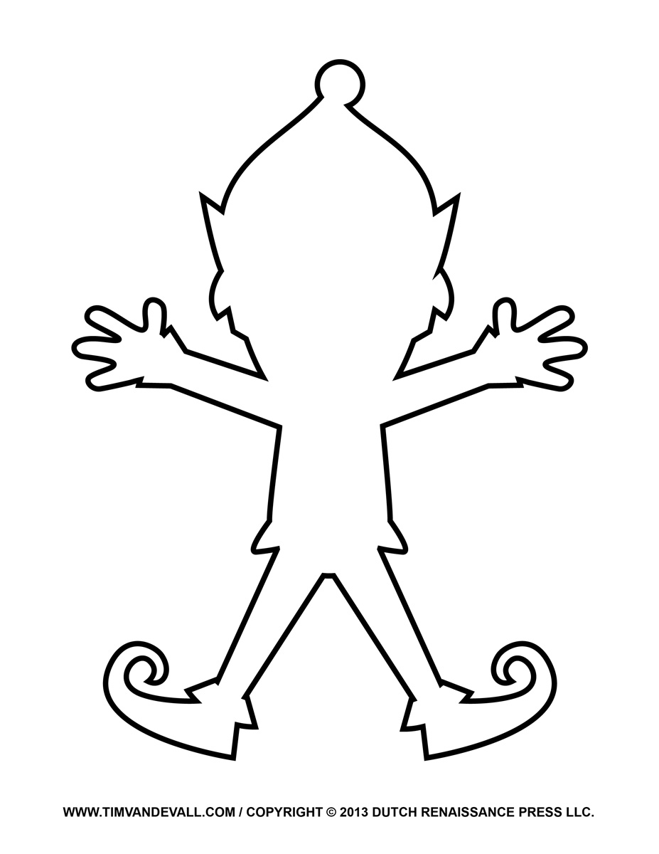 927x1200 Best Photos Of Elf Template For Cut Out