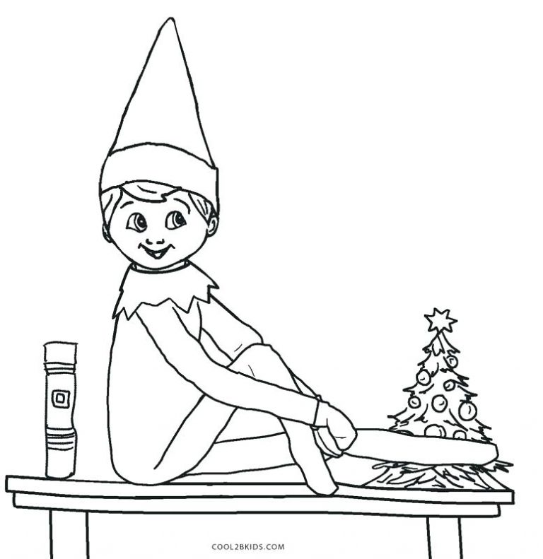 768x791 Elf On The Shelf Coloring Pages Pdf Fresh Or Page 18 Printable