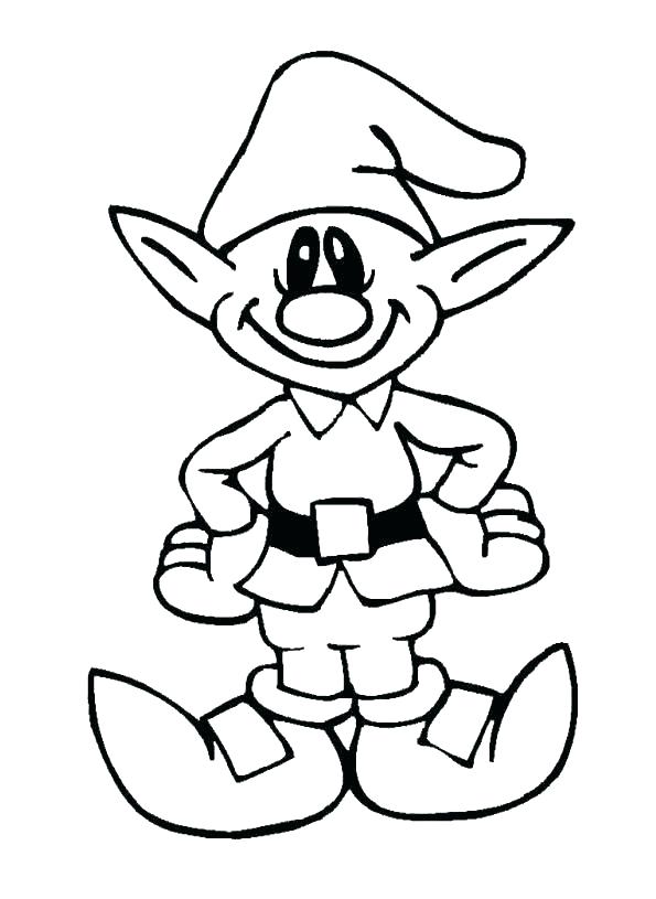 595x815 Elf Hat Coloring Page