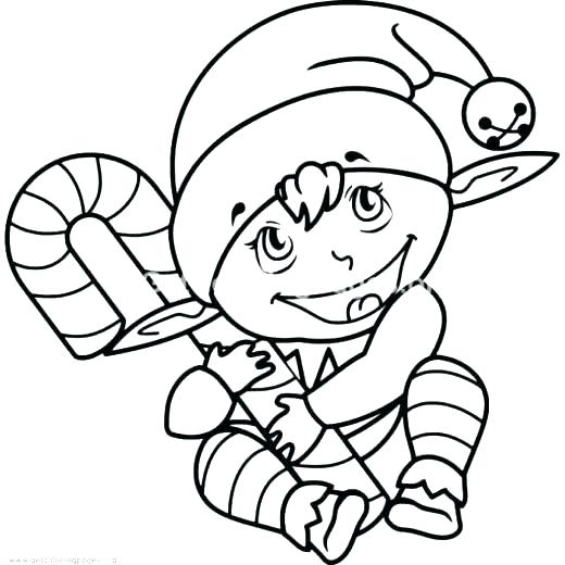 520x520 Elf Coloring Pictures Elf Coloring Pages Photographs Hard Worker