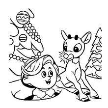 220x220 Christmas Elf Amp Reindeer Coloring Pages