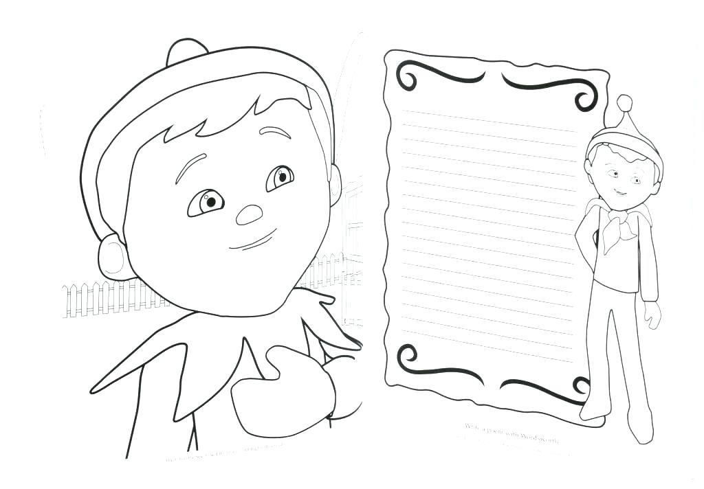 1024x712 Pictures Of Elves To Color Coloring Pages Elf The Shelf Elf
