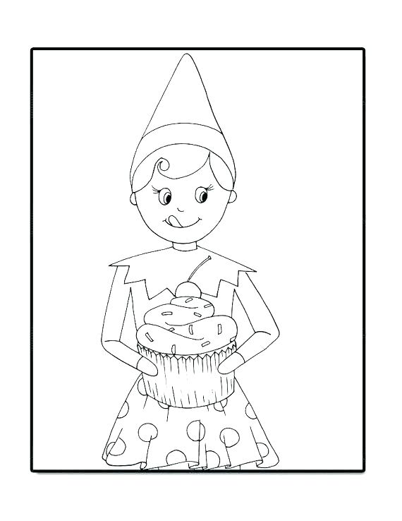 570x738 Elf On Shelf Coloring Pages Free Elf Coloring Pages Able Free Elf