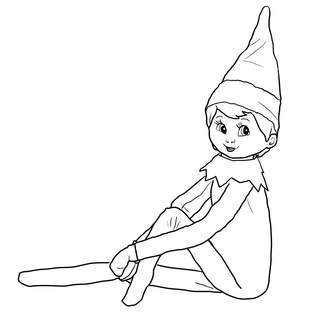 1024x1024 Imagination Elf On A Shelf Coloring Pages Free The Az