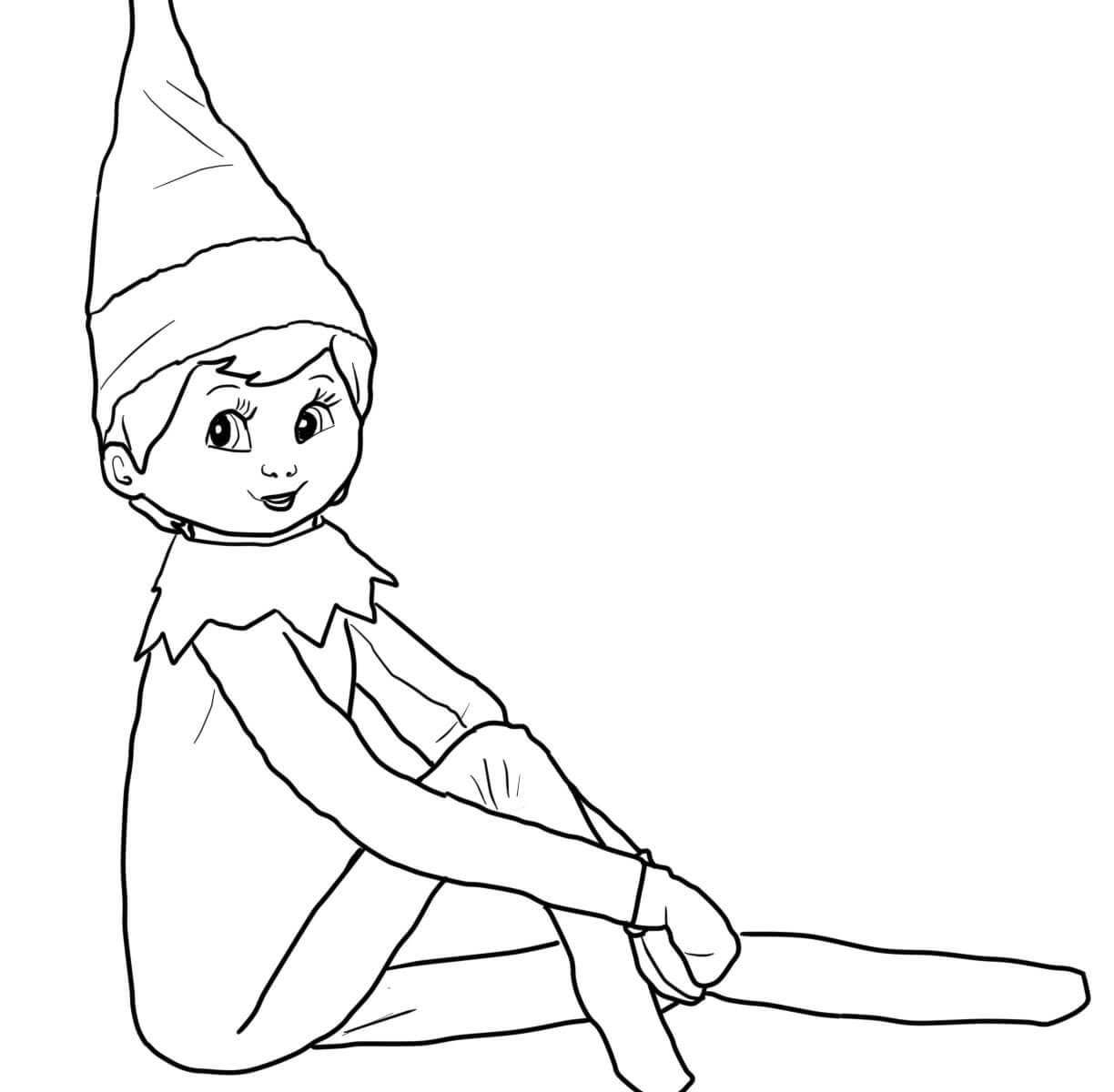 1224x1200 Elves Coloring Pages Topf Pic Singular For Kids On The Shelf