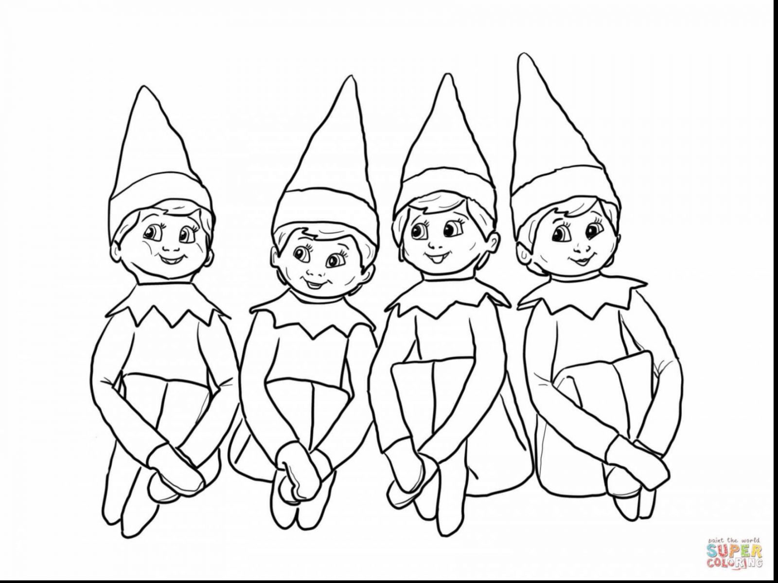 1600x1200 Gigantic Elf On The Shelf Coloring Sheet New With Pencil Page Free