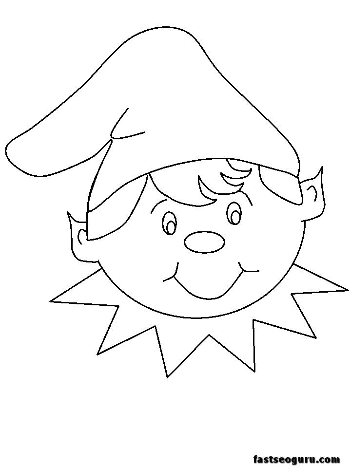 Elf On The Shelf Printable Coloring Pages