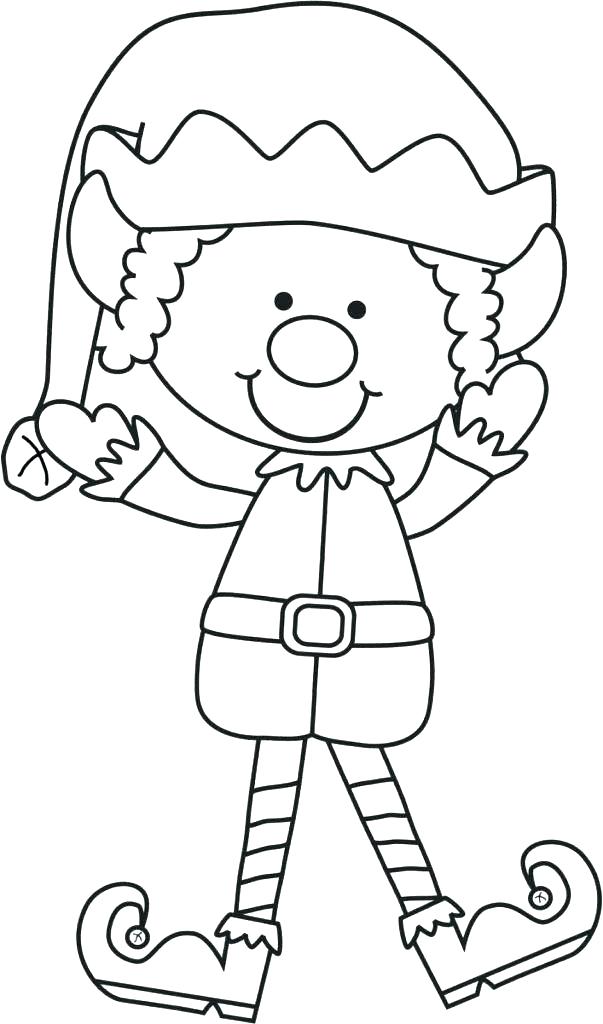603x1024 Elf On The Shelf Coloring Free Printable Elf Coloring Pages Free