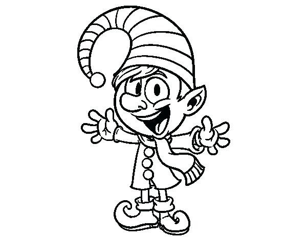 600x470 Elf On The Shelf Coloring Page
