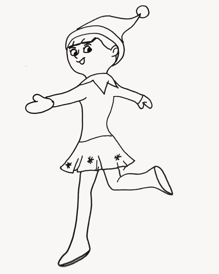 736x920 Elf On The Shelf Coloring Pages The Sun Flower Pages