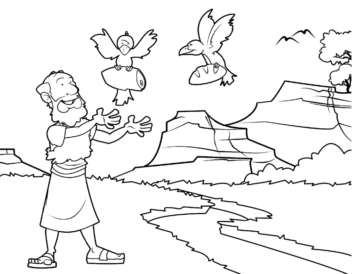 1200x924 Elijahs Surprise Coloring Page