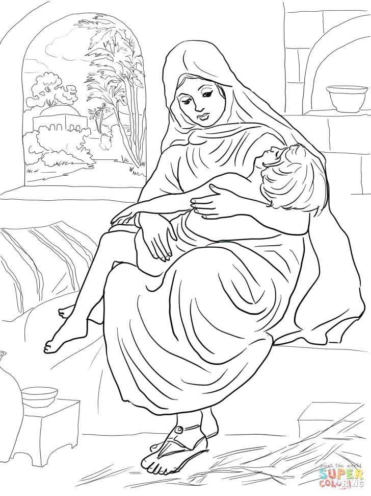 728x971 A Couple Helped Elisha Coloring Page A Couple Helped Elisha