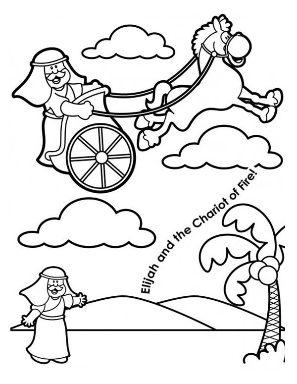 600x775 Elijah Chariot Fire Coloring Page Elijah And The Chariot