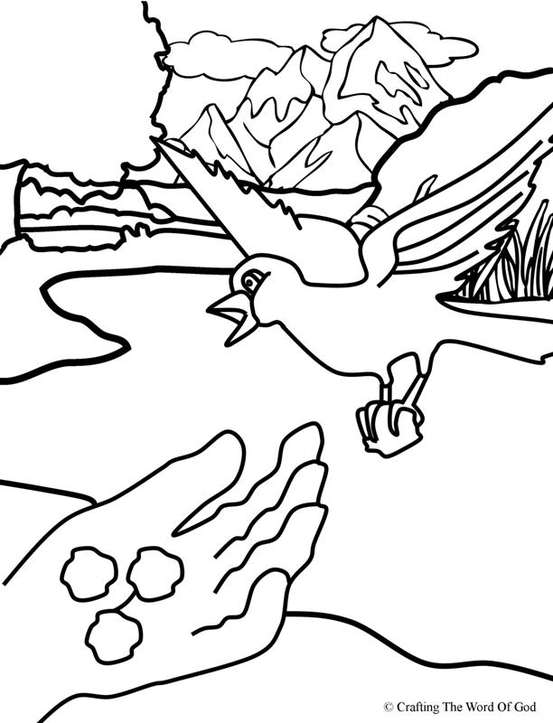 612x800 Elijah Fed By Ravens Coloring Page Crafting The Word Of God